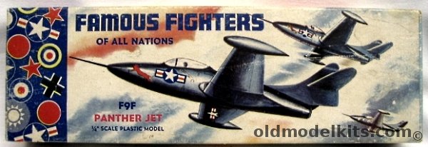 Aurora 1/48 F9F Panther Jet Brooklyn Famous Fighters of All Nations, 22 plastic model kit